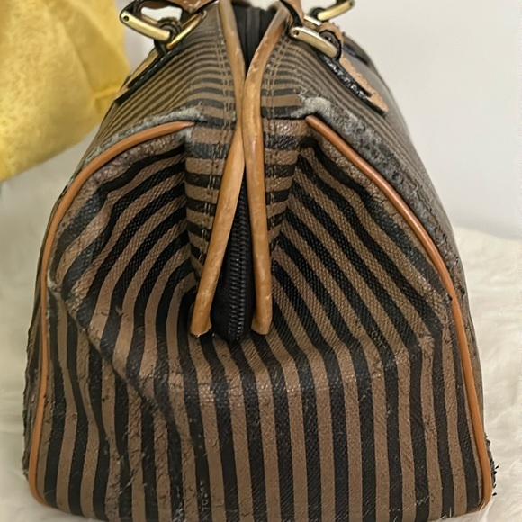 FENDI VINTAGE AUTHENTIC CANVAS SATCHEL - Picture 4 of 16